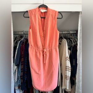 Cynthia Rowley Peach Shirt Dress With Pockets! Size 8